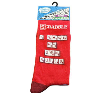 Hasbro Scrabble Board Game Red "I Make My Own Rules" NWT